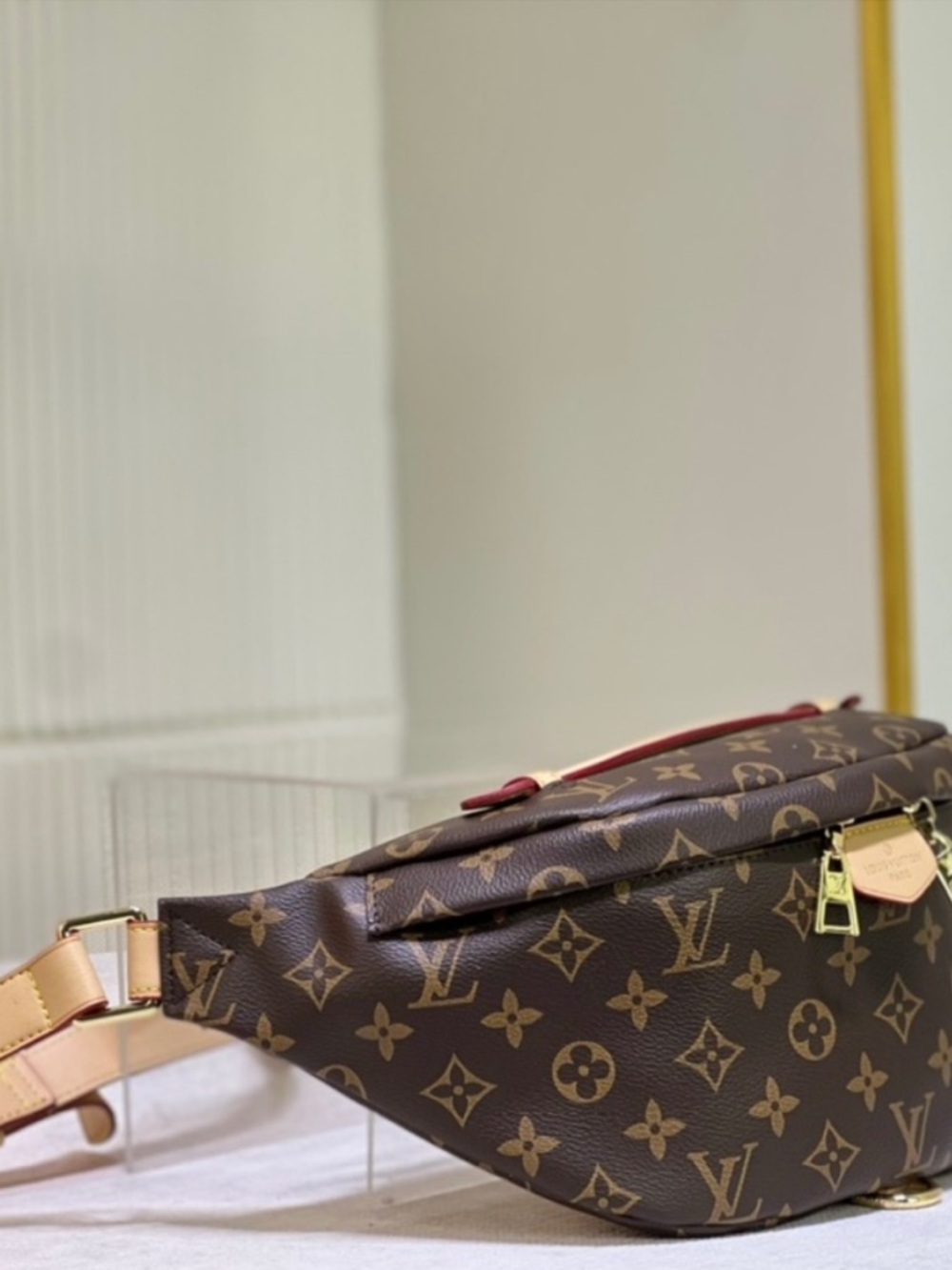 Louis Vuitton Monogram Canvas Fanny Pack Crossbody Bumbag in Brown and Tan - Picture 3 of 15